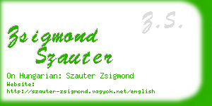 zsigmond szauter business card